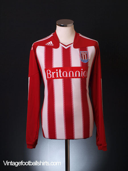 2010-11 Stoke City Home Shirt L/S M Football Shirt
