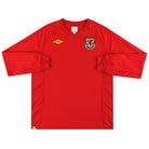 2010-11 Wales Umbro Home Shirt L/S *Mint* L Football Shirt
