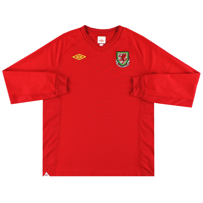 2010-11 Wales Umbro Home Shirt L/S *Mint* L Football Shirt