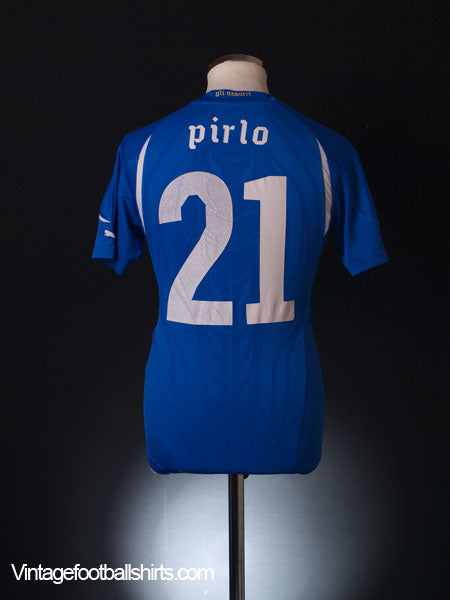 2010-12 Italy Home Shirt Pirlo #21 S Vintage Football Shirts