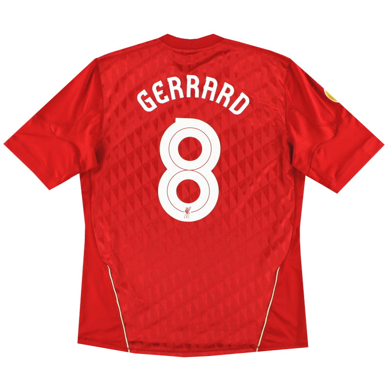 2010-12 Liverpool adidas Home Shirt Gerrard #8 L Football Shirt
