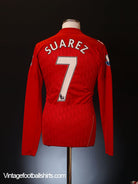 2010-12 Liverpool Match Issue Home Shirt Suarez #7 L/S L Football Shirt