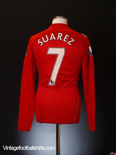 2010-12 Liverpool Match Issue Home Shirt Suarez #7 L/S L Football Shirt