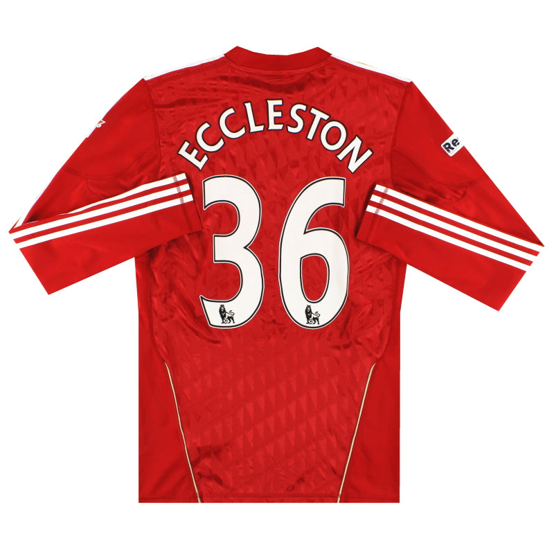 2010-12 Liverpool Techfit Player Issue Home Shirt Eccleston #36