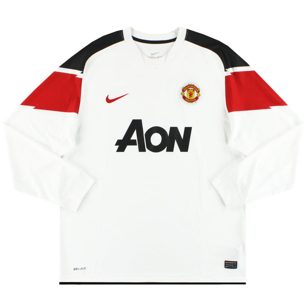 Nike Manchester United 長袖シャツ ホワイト 2010-12-manchester-united-nike