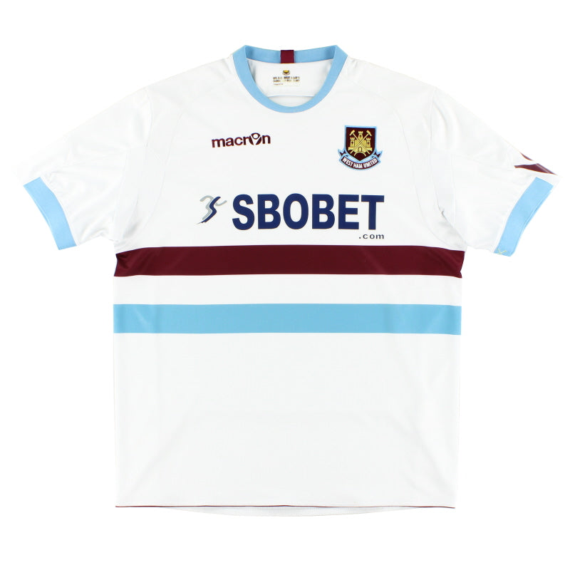 2010-12 West Ham Macron Away Shirt XL Football Shirt