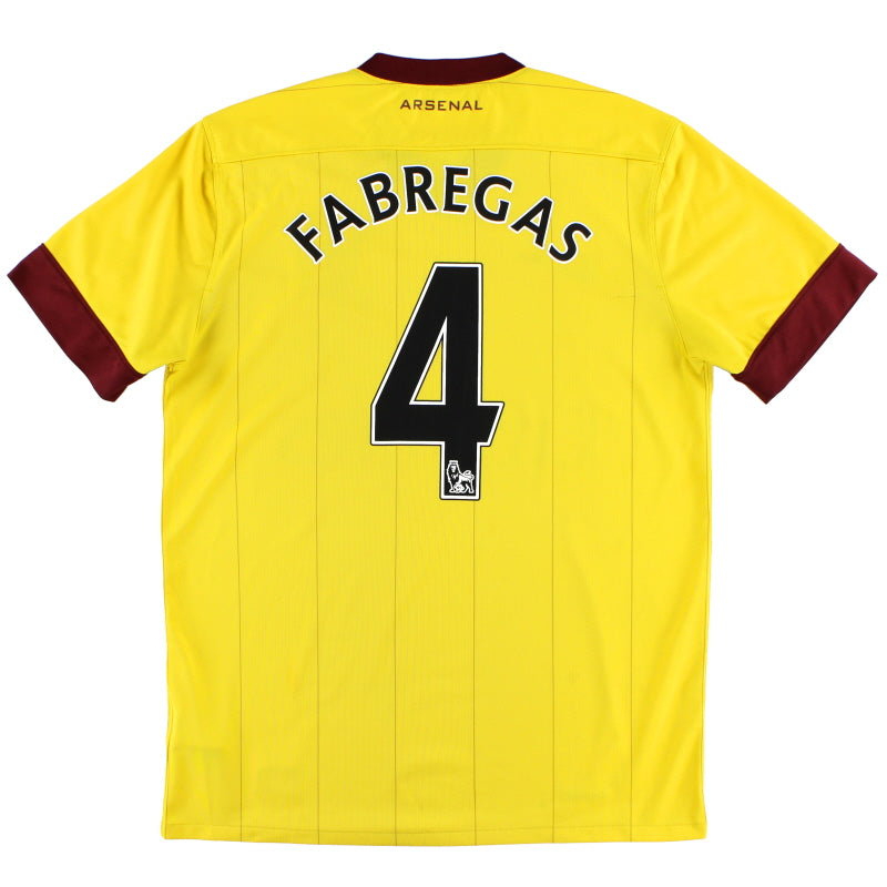 2010 13 Arsenal Away Shirt Fabregas #4 L