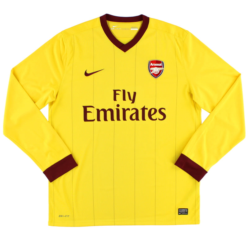 2010-13 Arsenal Away Shirt L/S *Mint* L Football Shirt