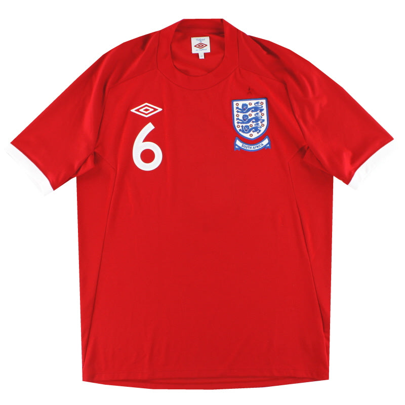 2010 England Umbro 'South Africa' Away Shirt #6 M Football Shirt
