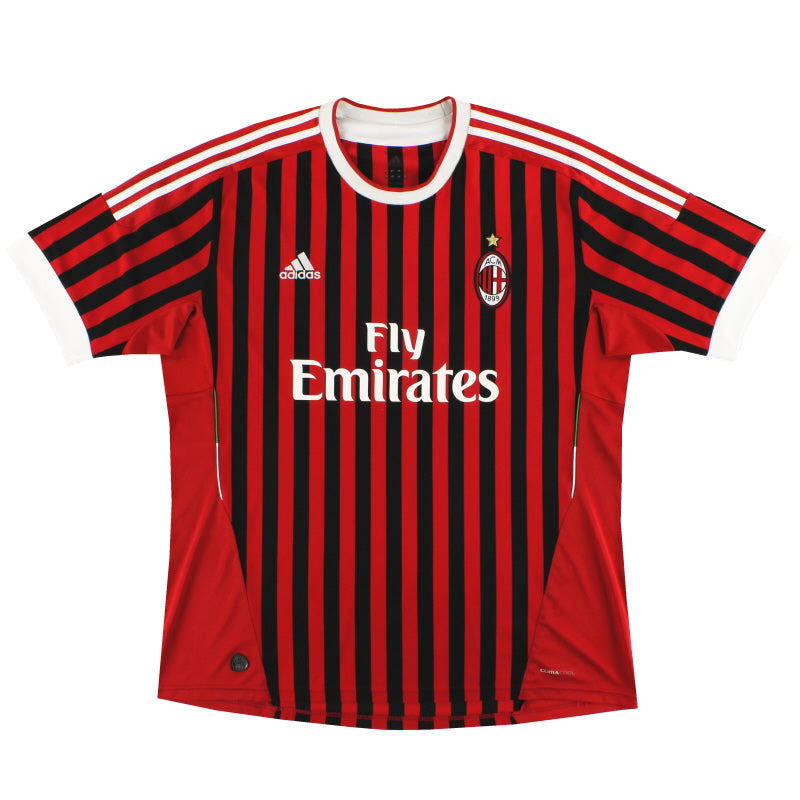 2011-12 AC Milan adidas Home Shirt XXL Football Shirt