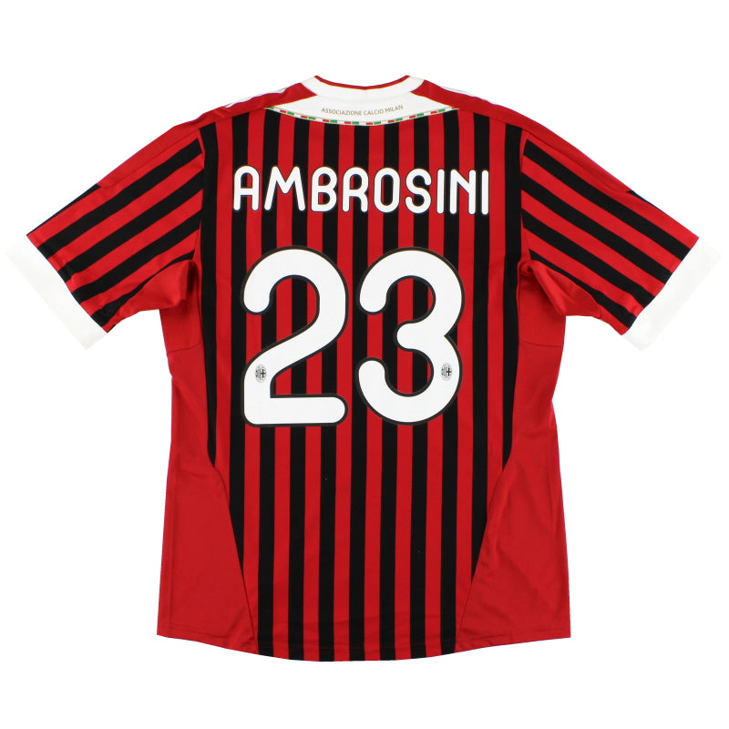 2011-12 AC Milan Match Issue Home Shirt Ambrosini #23 Football Shirt