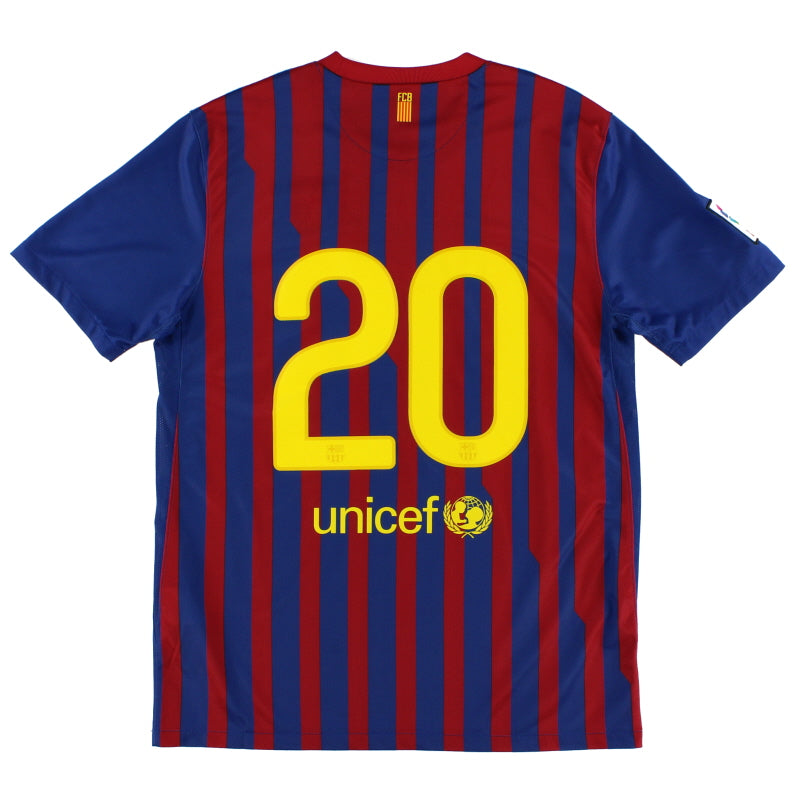 2011-12 Barcelona Home Shirt #20 L Football Shirt