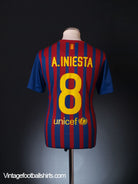 2011-12 Barcelona Home Shirt A.Iniesta #8 M Football Shirt