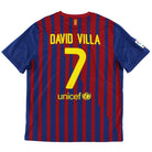 2011-12 Barcelona Home Shirt David Villa #7 XL Football Shirt