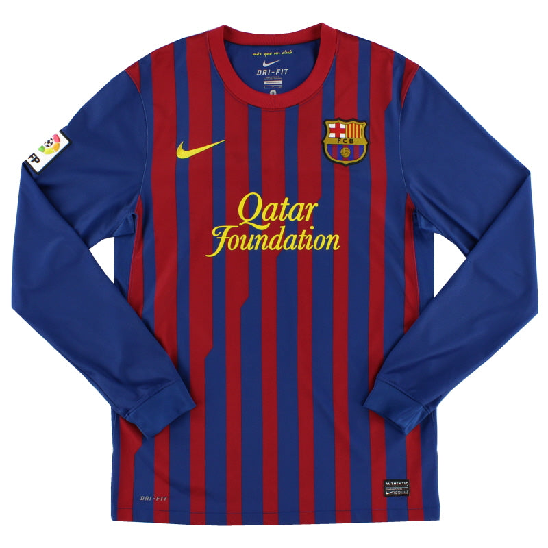 2011-12 Barcelona Nike Home Shirt L/S *Mint* S 419878-486