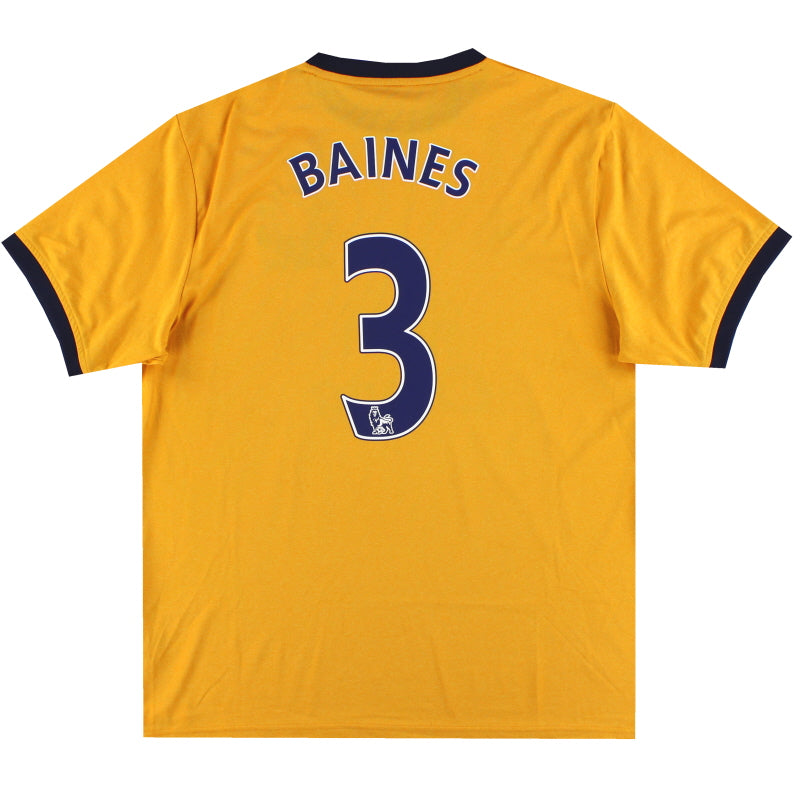 2011-12 Everton Le Coq Sportif Away Shirt Baines #3 L Football Shirt