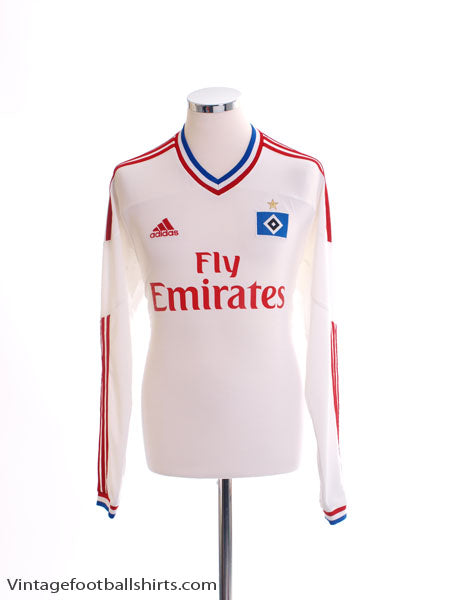 2011-12 Hamburg Home Shirt L/S M Football Shirt