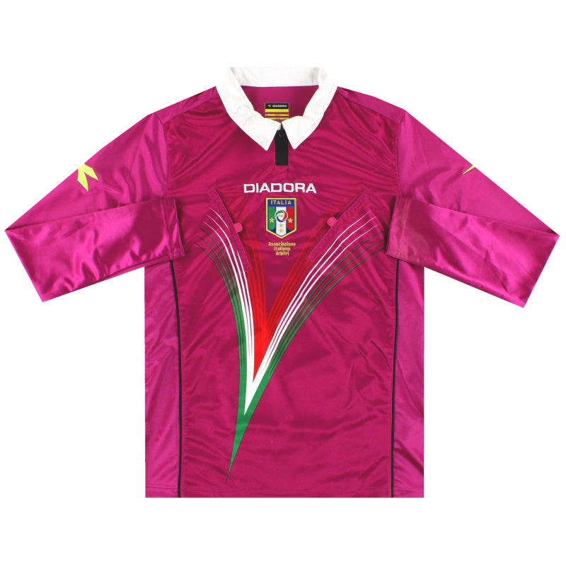 2011-12 Italy FIGC Diadora Referee Shirt L/S S Football Shirt