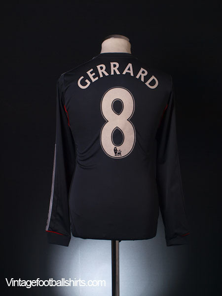 2011-12 Liverpool Away Shirt Gerrard #8 L/S S Football Shirt