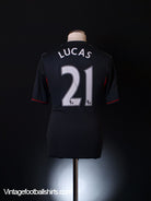 2011-12 Liverpool Away Shirt Lucas #21 S Football Shirt