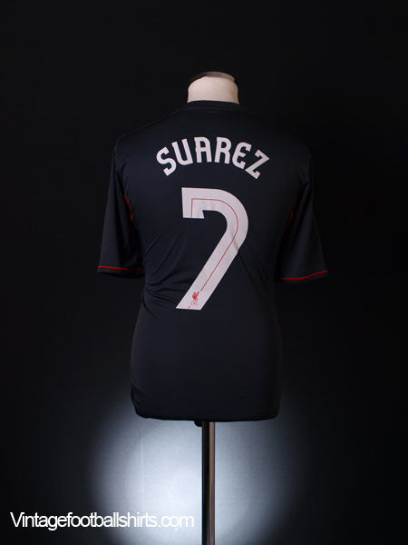 2011-12 Liverpool Away Shirt Suarez #7 M Football Shirt