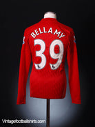 2011-12 Liverpool Match Issue Home Shirt Bellamy #39 L/S L Football Shirt