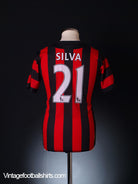 2011-12 Manchester City Away Shirt Silva #21 S Football Shirt