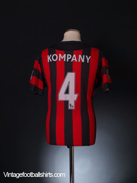 2011-12 Manchester City Away Shirt Kompany #4 XL Football Shirt