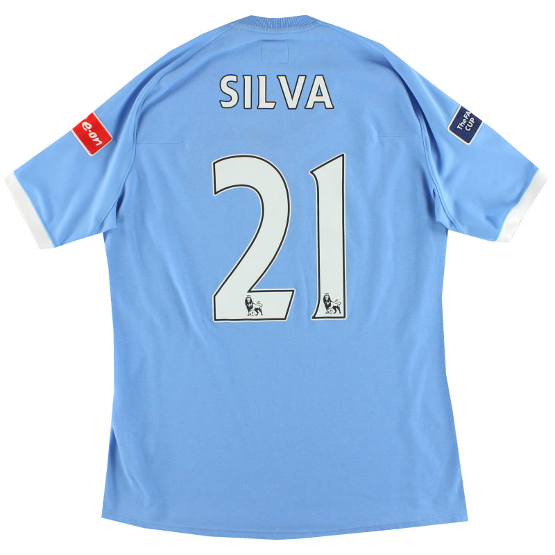 2011-12 Manchester City Umbro Womens Home Shirt Silva #21 M Football Shirt