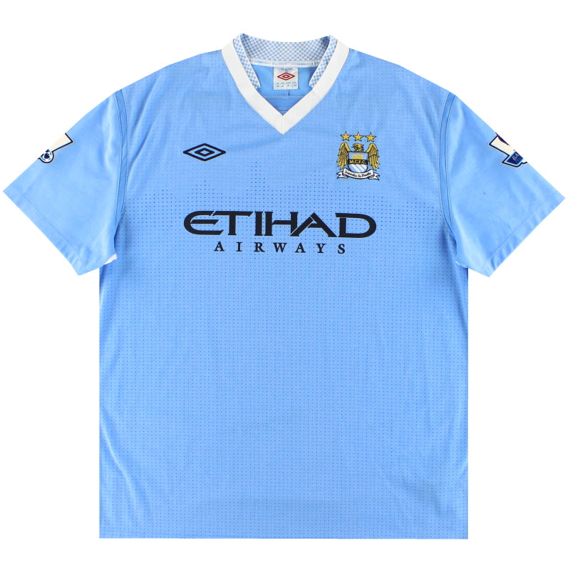 2011-12 Manchester City Umbro Home Shirt XL Football Shirt