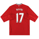 2011-12 Manchester United Nike Home Shirt Nani #17 L/S M Football Shirt