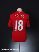 2011-12 Manchester United Home Shirt Young #18 L Football Shirt