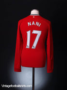 2011-12 Manchester United Home Shirt Nani #17 L/S M Football Shirt