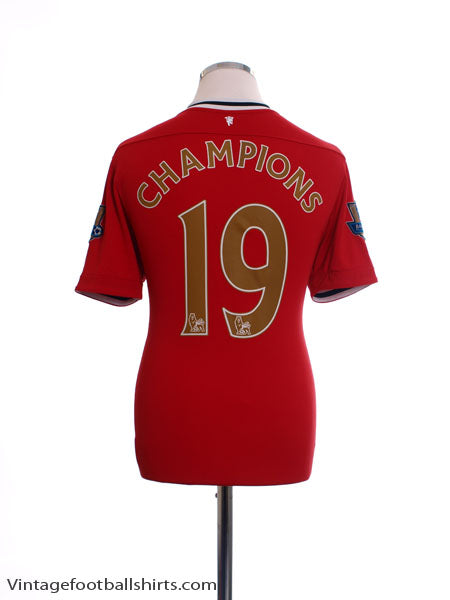 2011-12 Manchester United Home Shirt Champions #19 M Football Shirt