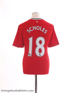 2011-12 Manchester United Home Shirt Scholes #18 M Football Shirt