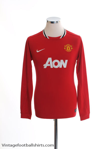 2011-12 Manchester United Home Shirt L/S M Football Shirt