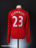 2011-12 Manchester United Nike Home Shirt Cleverley #23 L/S L Football Shirt