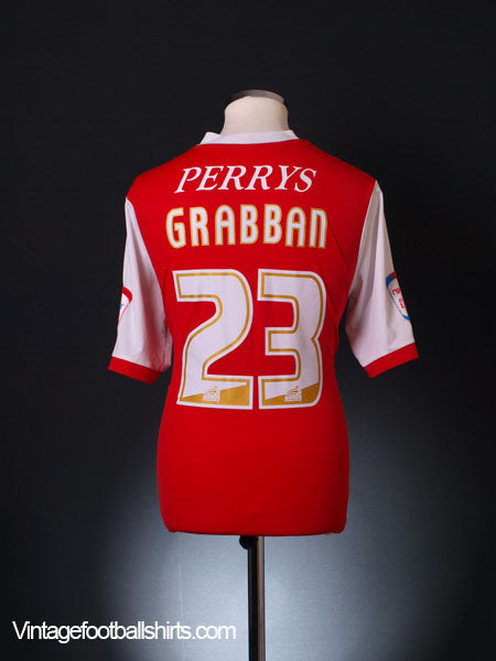 2011-12 Rotherham Home Shirt Grabban #23 L Football Shirt