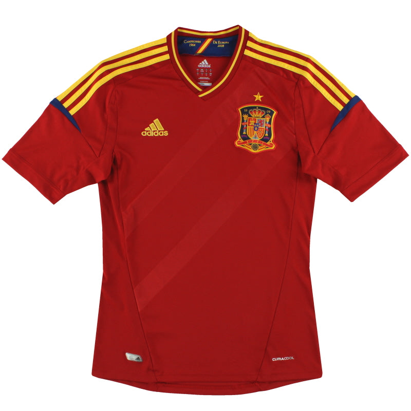 2011-12 Spain adidas Home Shirt *Mint* L Football Shirt