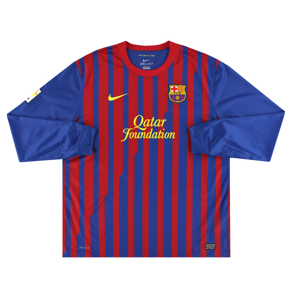 2011-12 Barcelona Nike Home Shirt L/S *Mint* XXL 419878-486