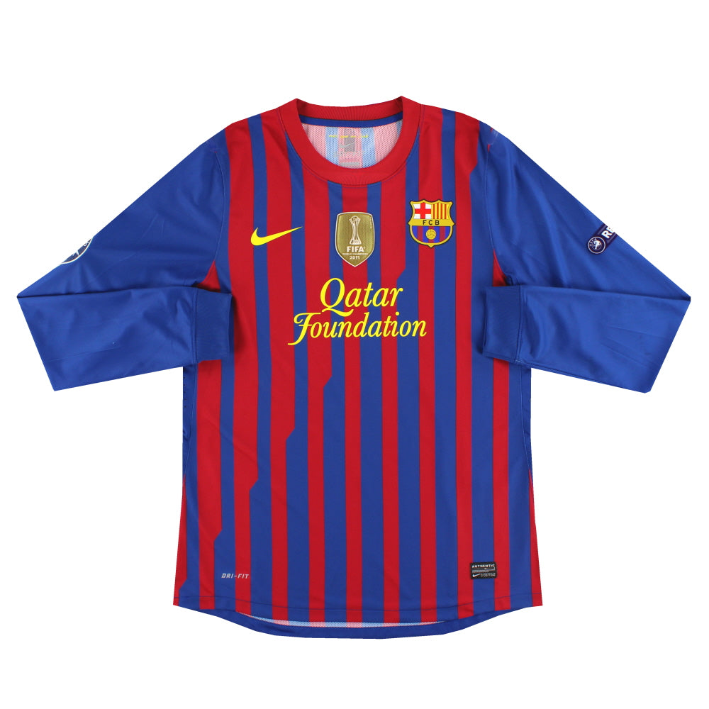 2011-12 Barcelona Nike Player Issue CL Home Shirt Afellay #20 L