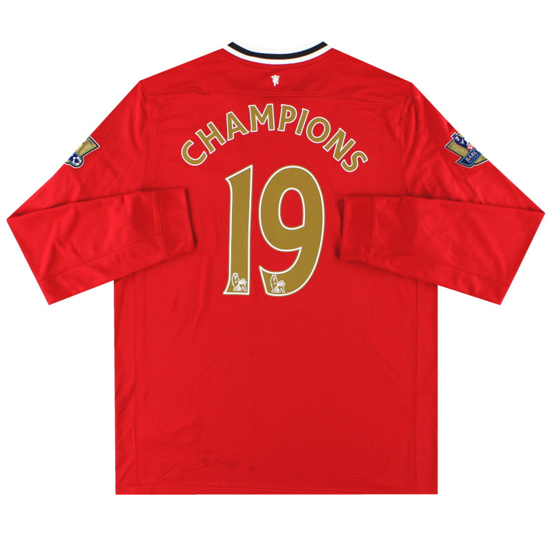 2011-13 Manchester United Nike Home Shirt 'Champions' #19 L/S XL Football Shirt