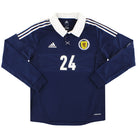 2011-13 Scotland adidas Player Issue Home Shirt #24 L/S L Football Shirt