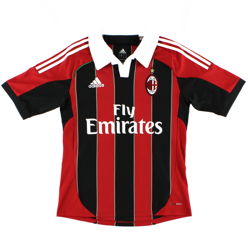 2012-13 AC Milan adidas Home Shirt L.Boys Football Shirt