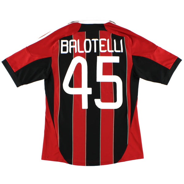 2012-13 AC Milan Home Shirt Balotelli #45 S X23680 | Vintage