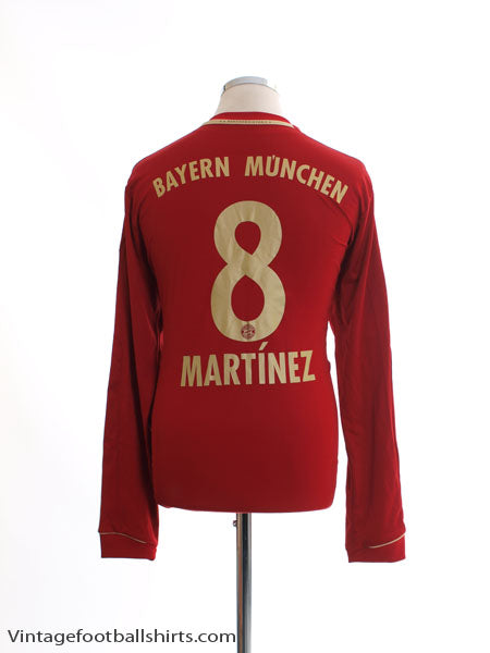 2011-13 Bayern Munich Home Shirt Martinez #8 L/S L Football Shirt
