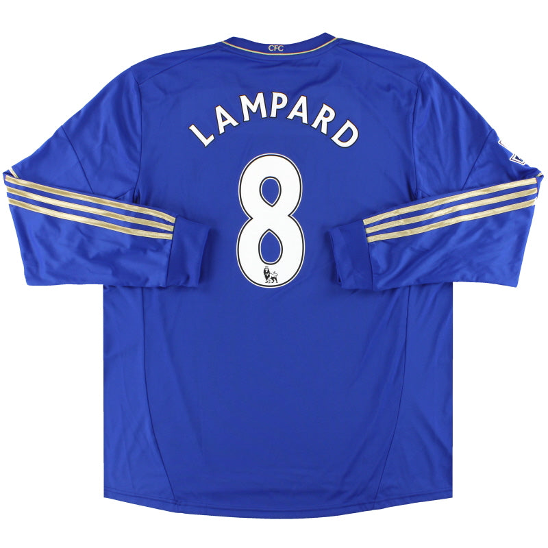 2012-13 Chelsea adidas Home Shirt Lampard #8 L/S XXL  Football Shirt