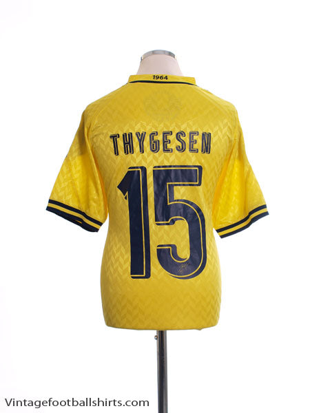 2012-13 FC Brondby Match Issue Home Shirt Thygesen #15 XL Football Shirt