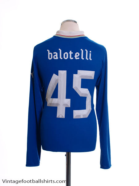 2012 13 Italy Home Shirt Balotelli #45 *BNWT* L S L