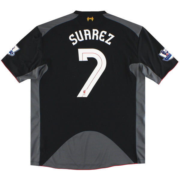 【正規12-13 warrior Liverpool L/S SUAREZ#7】 2012-13 Liverpool Warrior Away Shirt Suarez #7 XXL | Vintage